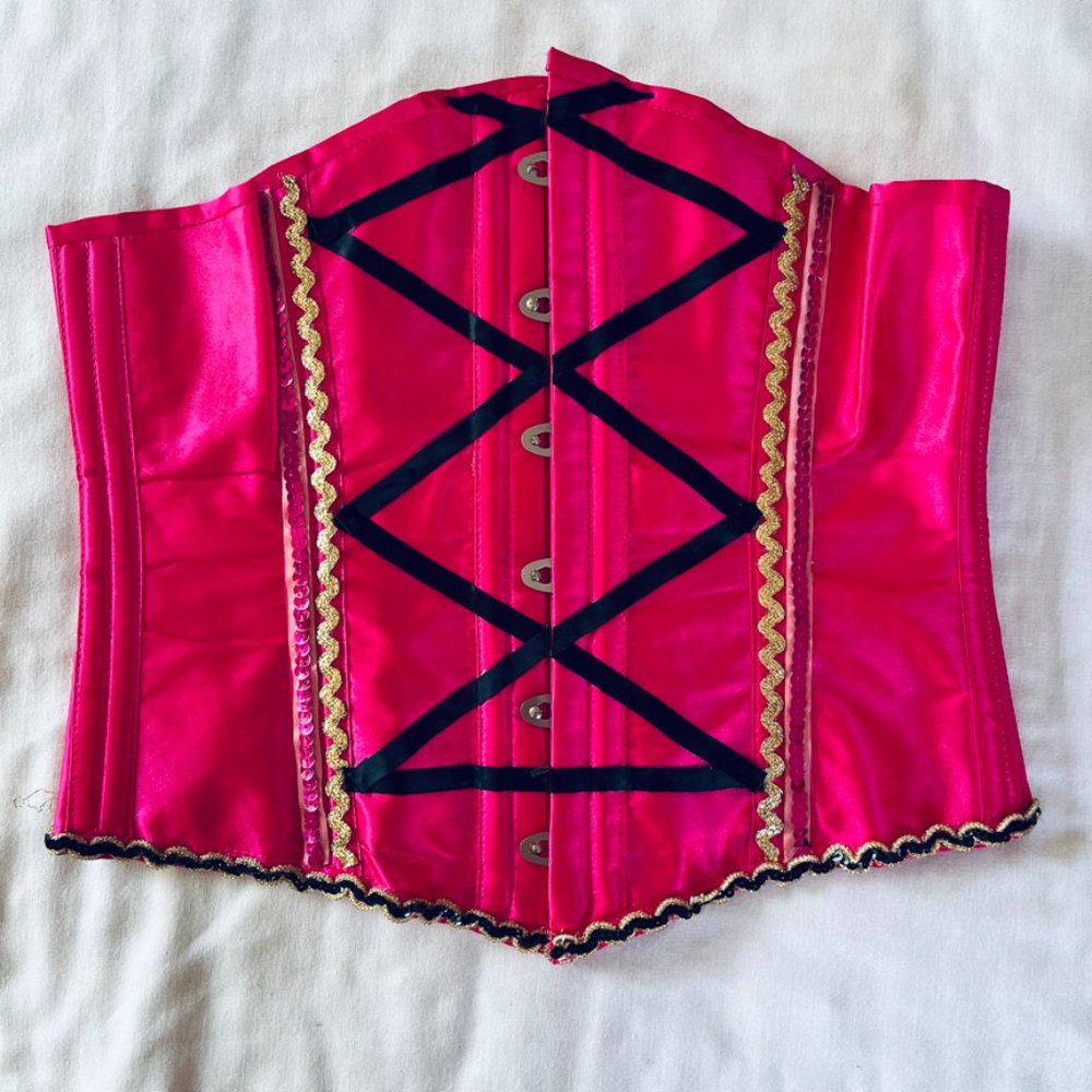 Be Wicked Hot Pink Corset Size M